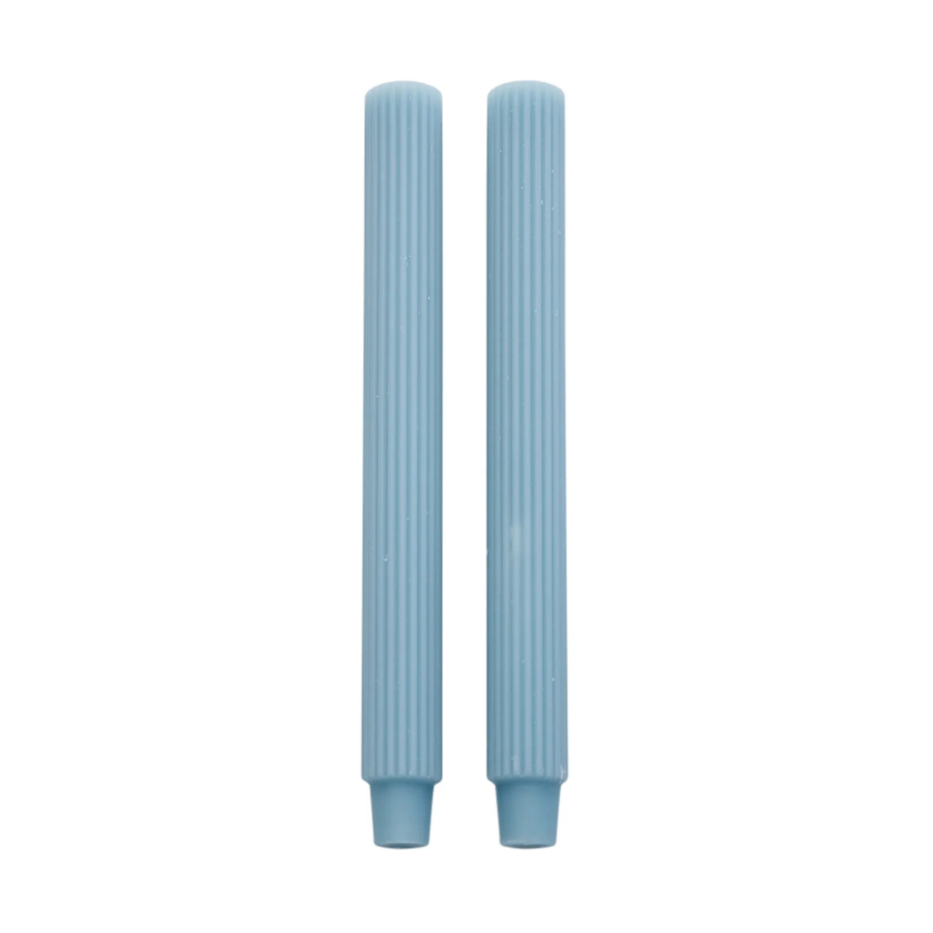 Ribbat kaars 25 cm 2-pack, F. Blue Lene Bjerre