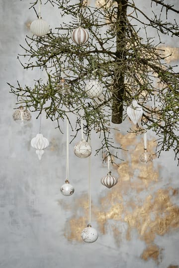 Sella kerstbal Ø8 cm - off white - Lene Bjerre