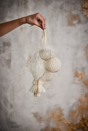 Sella kerstbal Ø8 cm - off white - Lene Bjerre