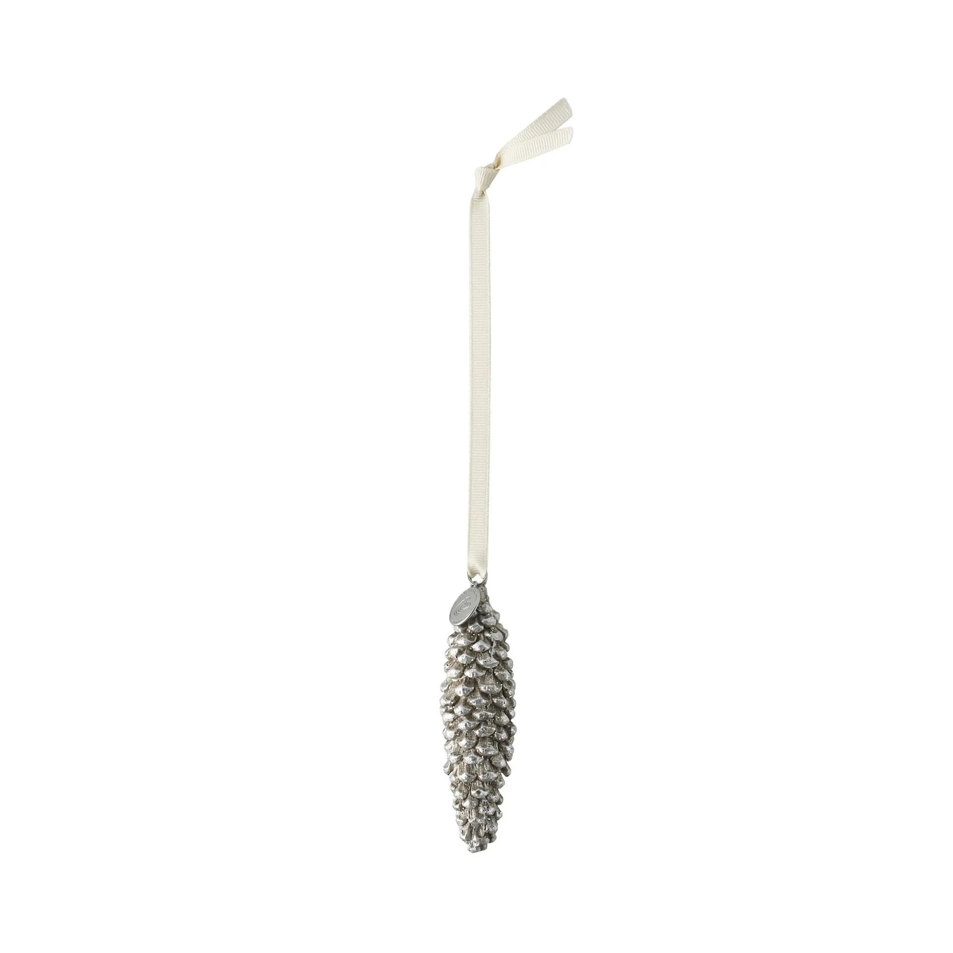 Sella kersthanger dennenappel 9 cm, Antiek zilver Lene Bjerre