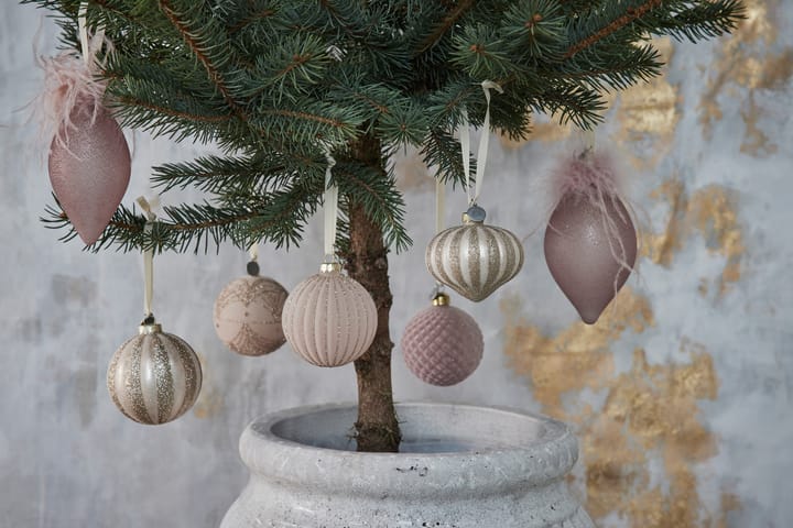 Selvie kerstbal Ø8 cm - powder-light gold - Lene Bjerre