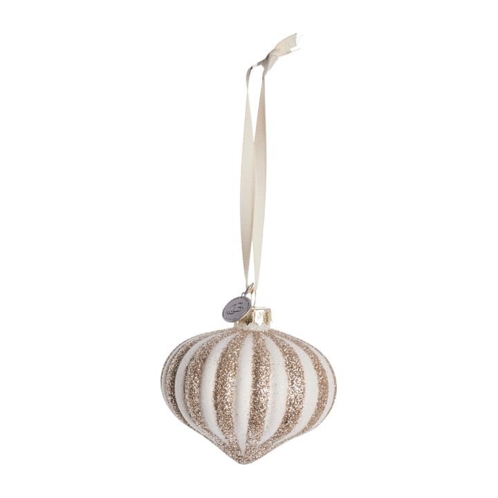 Selvie kersthanger 8 cm - white-light gold - Lene Bjerre