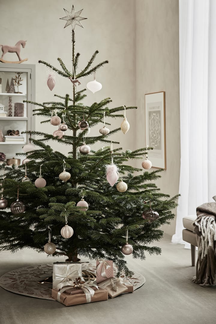 Selvie kersthanger 8 cm - white-light gold - Lene Bjerre