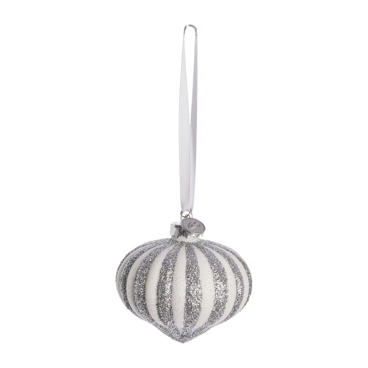 Selvie kersthanger Ø8 cm - white-silver - Lene Bjerre