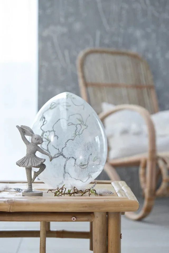 Semina beeldje dansende haas 20 cm, Grey Lene Bjerre