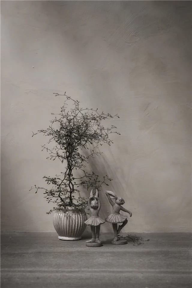 Semina beeldje poserende haas 21 cm - Grey - Lene Bjerre