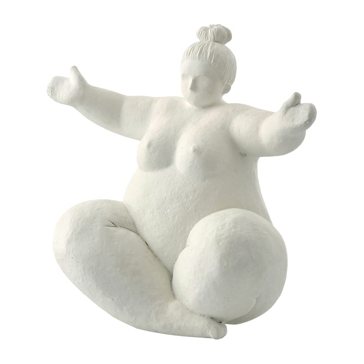 Serafina decoratie vrouw omhelzing 24 cm - White - Lene Bjerre