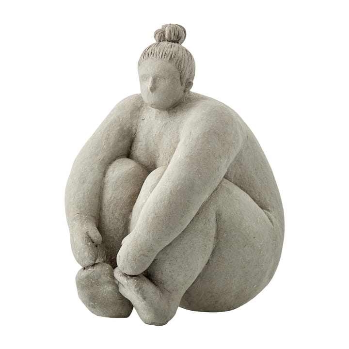 Serafina decoratie vrouw zittend 24 cm - Grey - Lene Bjerre