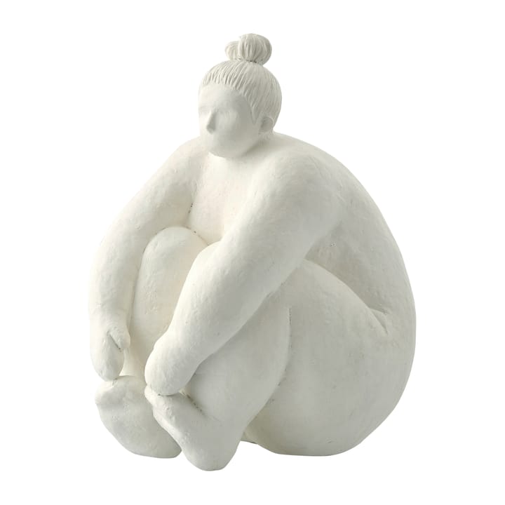 Serafina decoratie vrouw zittend 24 cm - White - Lene Bjerre