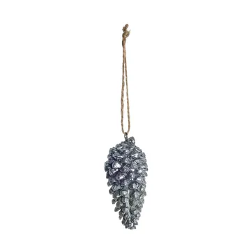 Serafina dennenappel decoratiehanger 8,2 cm - Antiekzilver - Lene Bjerre