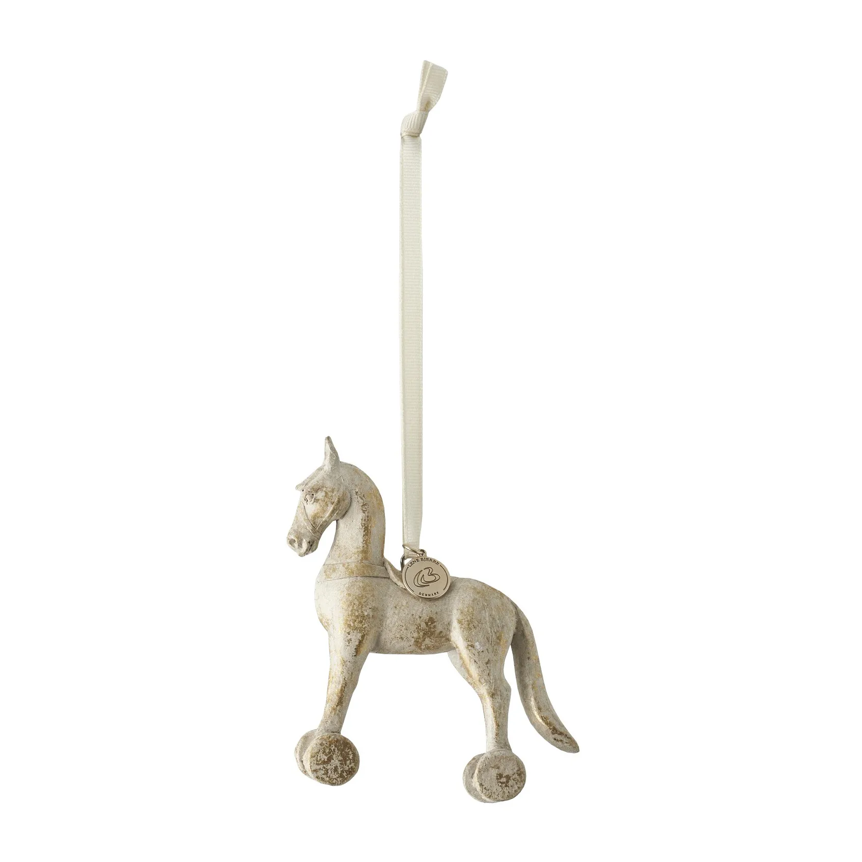 Serafina kersthanger paard 11 cm, Antiek goud Lene Bjerre