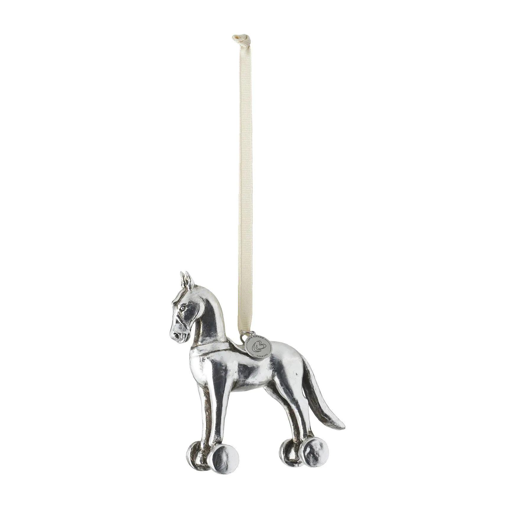 Serafina kersthanger paard 11 cm, Antiek zilver Lene Bjerre