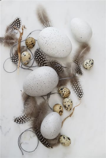 Sevinia decoratie-ei 4,5 cm - White - Lene Bjerre
