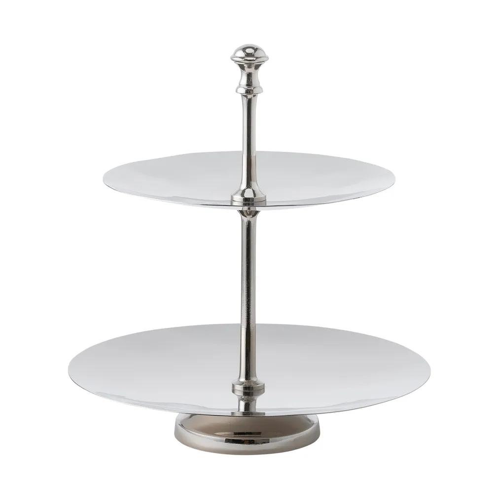 Sigrine etagère, Zilverkleurig, 25x25xH27 cm Lene Bjerre