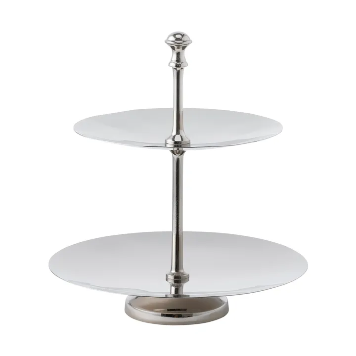 Sigrine etagère - Zilverkleurig, 25x25xH27 cm - Lene Bjerre