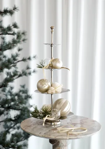 Sigrine etagère - Zilverkleurig, 25x25xH53 cm - Lene Bjerre