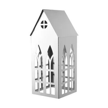 Sigrine house waxinelichthouder - Zilverkleurig, 14x14xH33 cm - Lene Bjerre