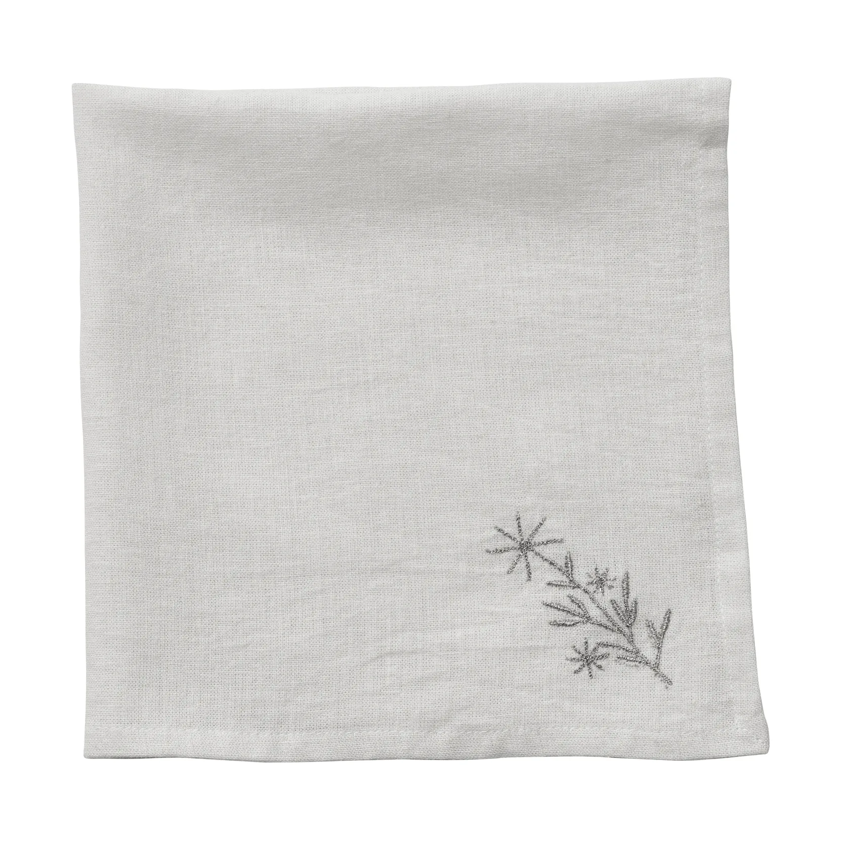 Starlia stoffen servet, Wit-zilver, 45x45 cm Lene Bjerre