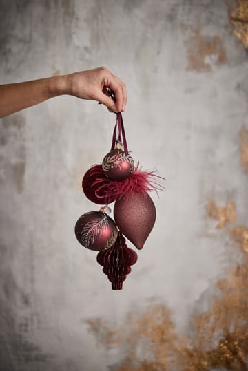 Velvitie kerstbal Ø8 cm - pomegranate - Lene Bjerre