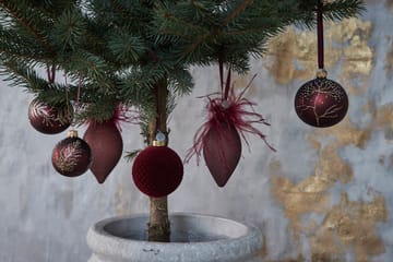 Velvitie kerstbal Ø8 cm - pomegranate - Lene Bjerre