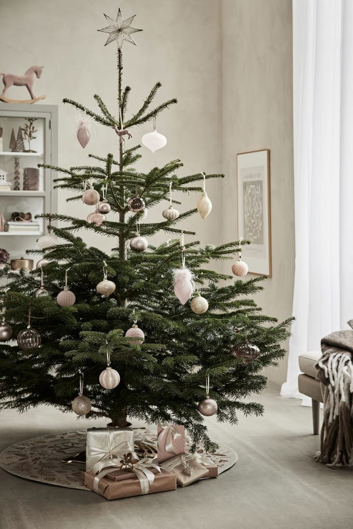 Velvitie kerstbal Ø8 cm, Powder, net Lene Bjerre