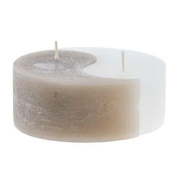 YingYang blokkaars Ø13 cm - Silver grey-white - Lene Bjerre