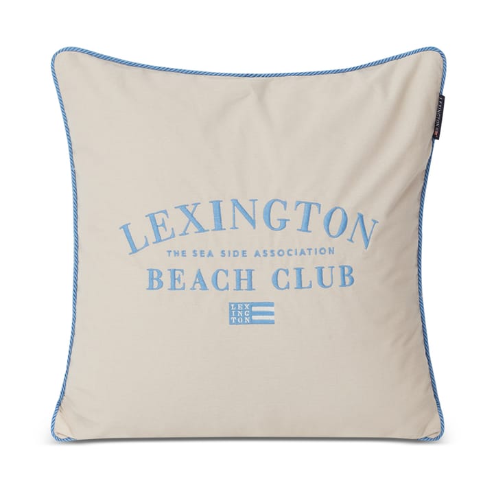 Beach Club Embroidered kussenhoes 50x50 cm - Beige-blauw - Lexington