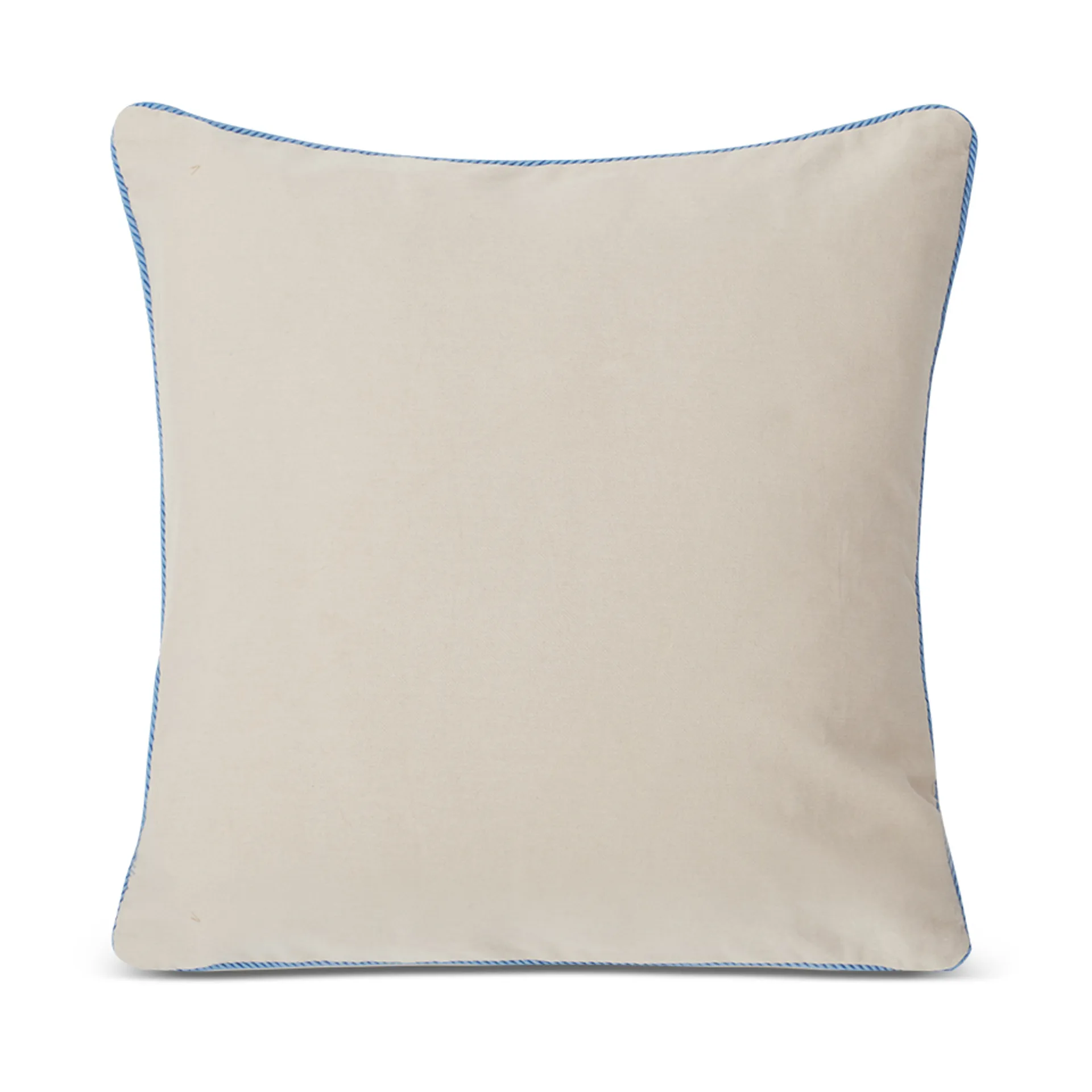 Beach Club Embroidered kussenhoes 50x50 cm, Beige-blauw Lexington