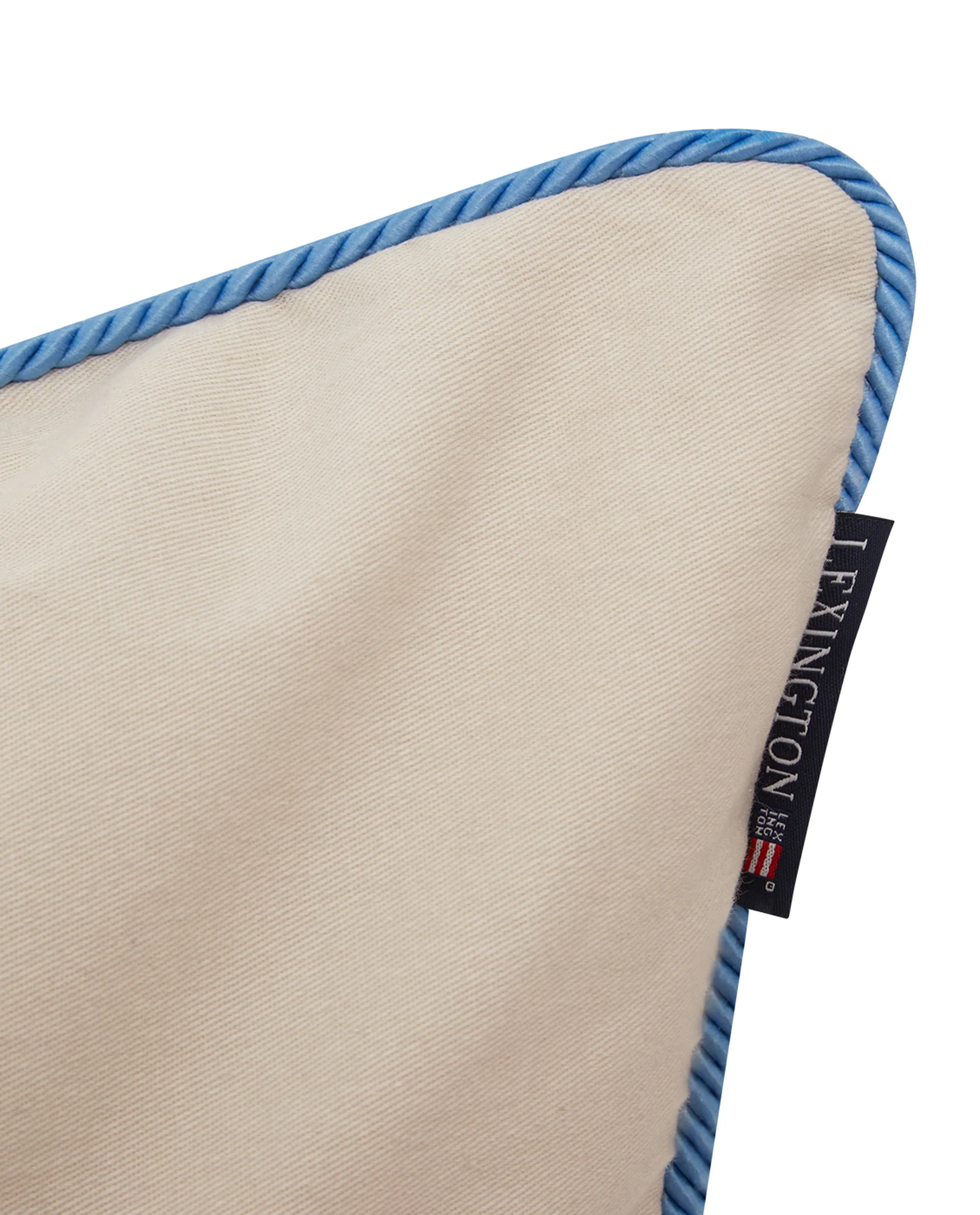 Beach Club Embroidered kussenhoes 50x50 cm, Beige-blauw Lexington