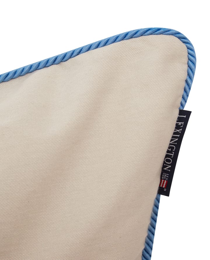 Beach Club Embroidered kussenhoes 50x50 cm - Beige-blauw - Lexington