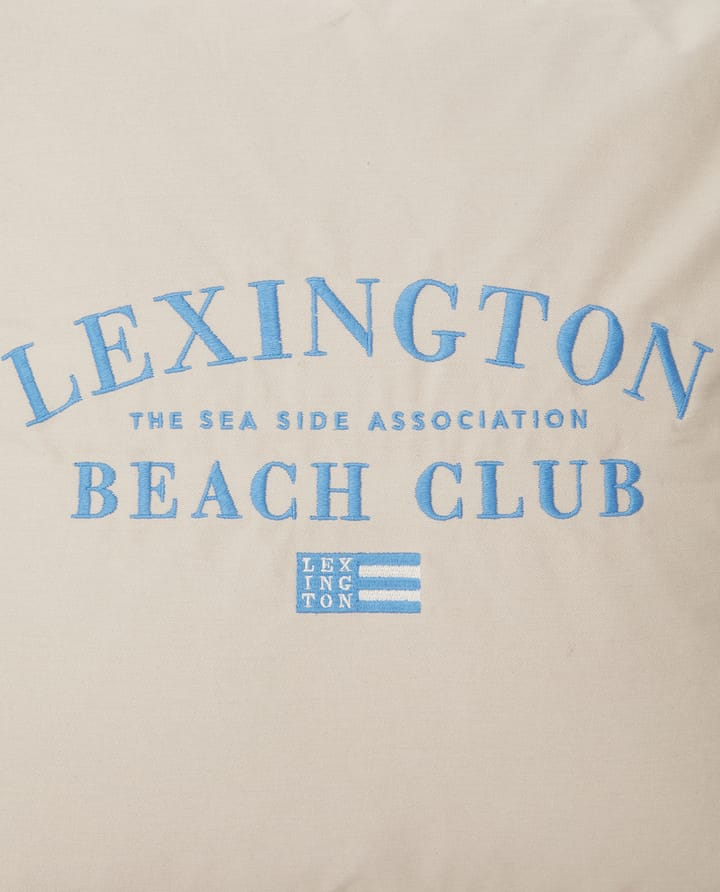 Beach Club Embroidered kussenhoes 50x50 cm - Beige-blauw - Lexington