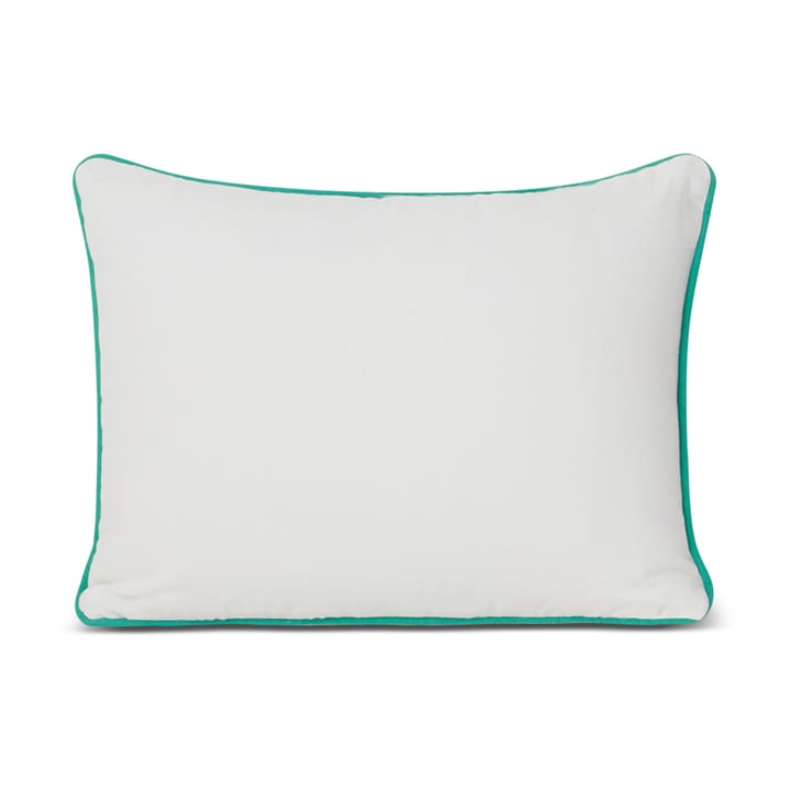 Beach Club Small Embroidered kussen 30x40 cm, Blauw-wit-groen Lexington