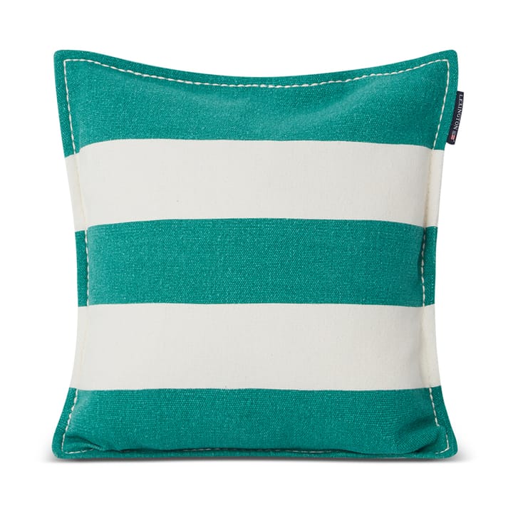 Block Stripe Printed kussenhoes 50x50 cm, Groen-wit Lexington