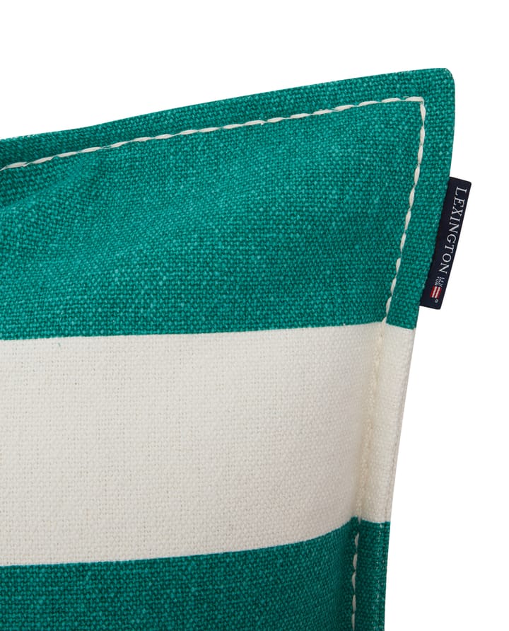 Block Stripe Printed kussenhoes 50x50 cm, Groen-wit Lexington