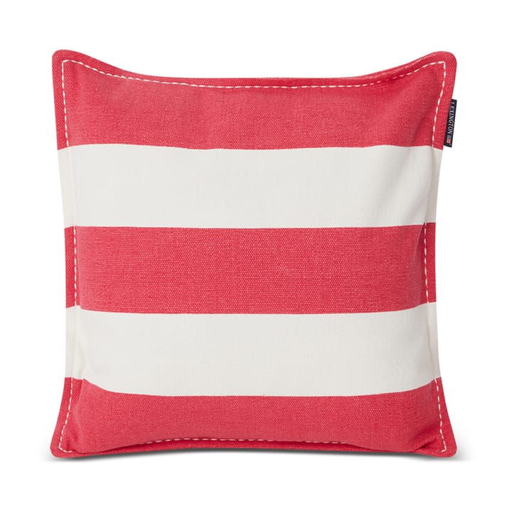 Block Stripe Printed kussenhoes 50x50 cm - Roze-wit - Lexington