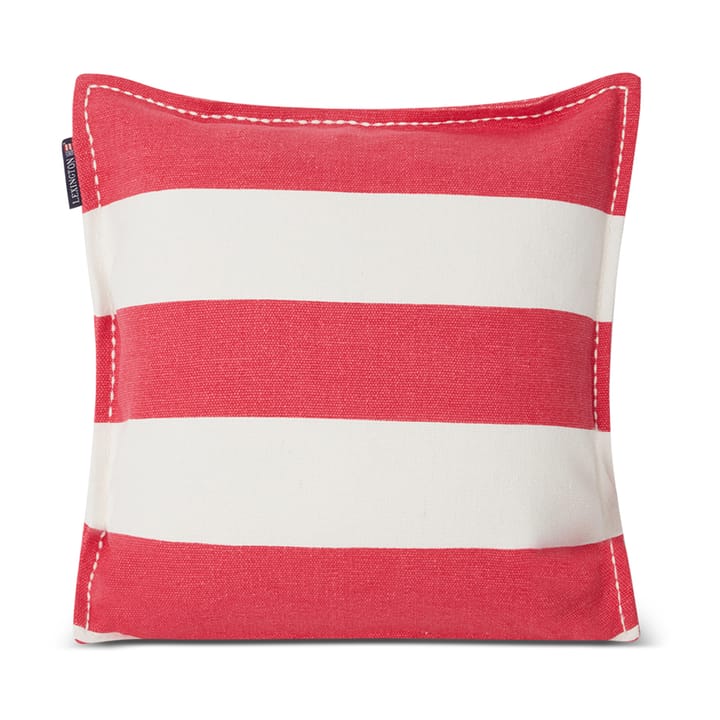 Block Stripe Printed kussenhoes 50x50 cm - Roze-wit - Lexington