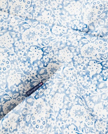 Blue Floral Printed Cotton Sateen beddengoedset - 50x60 cm, 220x220 cm - Lexington