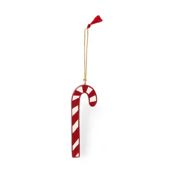 Candy Cane Papier Maché kerstboomhanger - 12 cm - Lexington