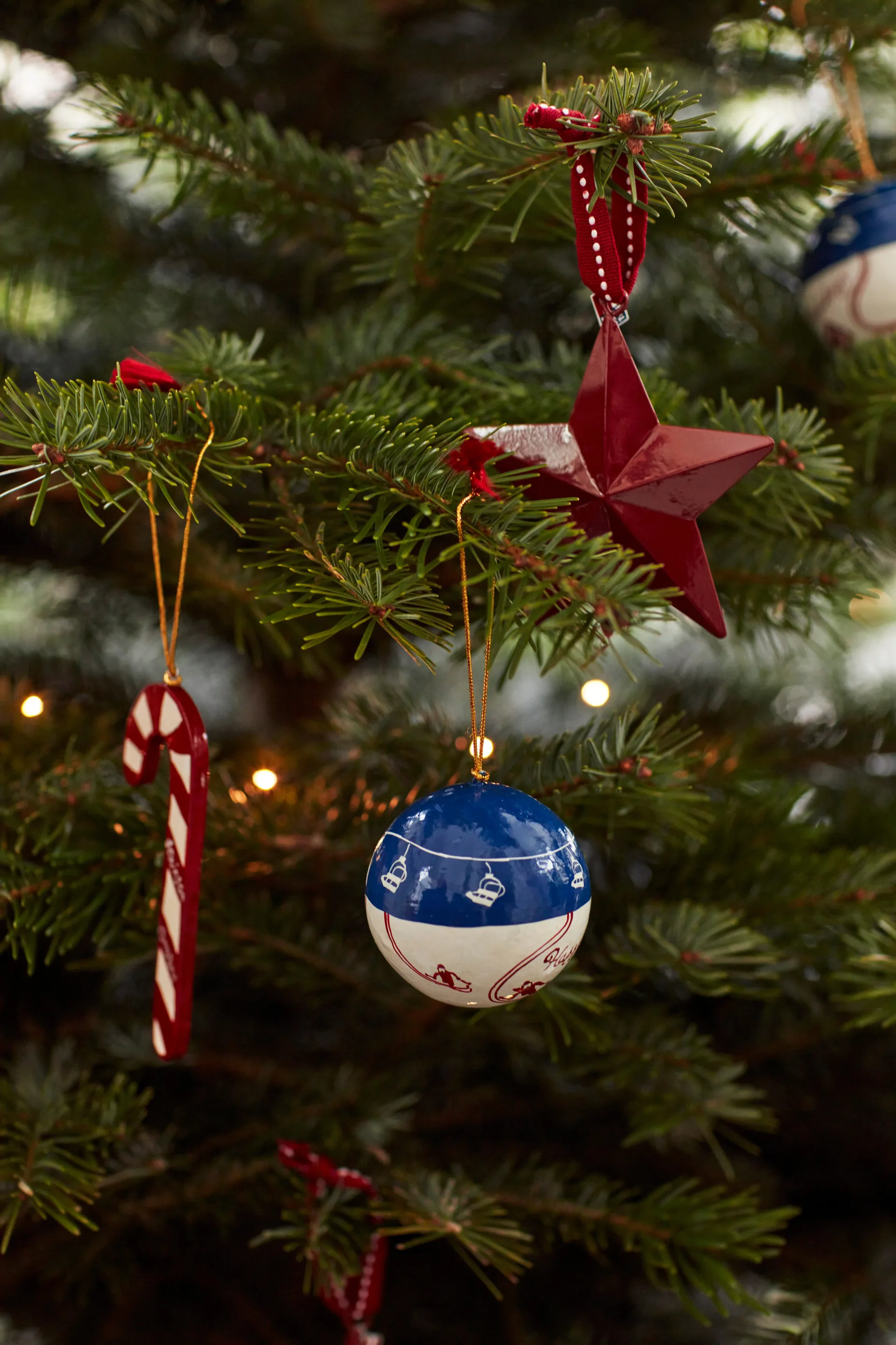 Candy Cane Papier Maché kerstboomhanger, 12 cm Lexington