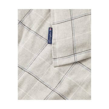 Checked Cotton Flannel dekbedovertrek 150x210 cm - Light gray-dove - Lexington