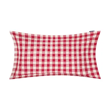 Checked Cotton Flannel kussensloop 50x90 cm - Red-light beige - Lexington
