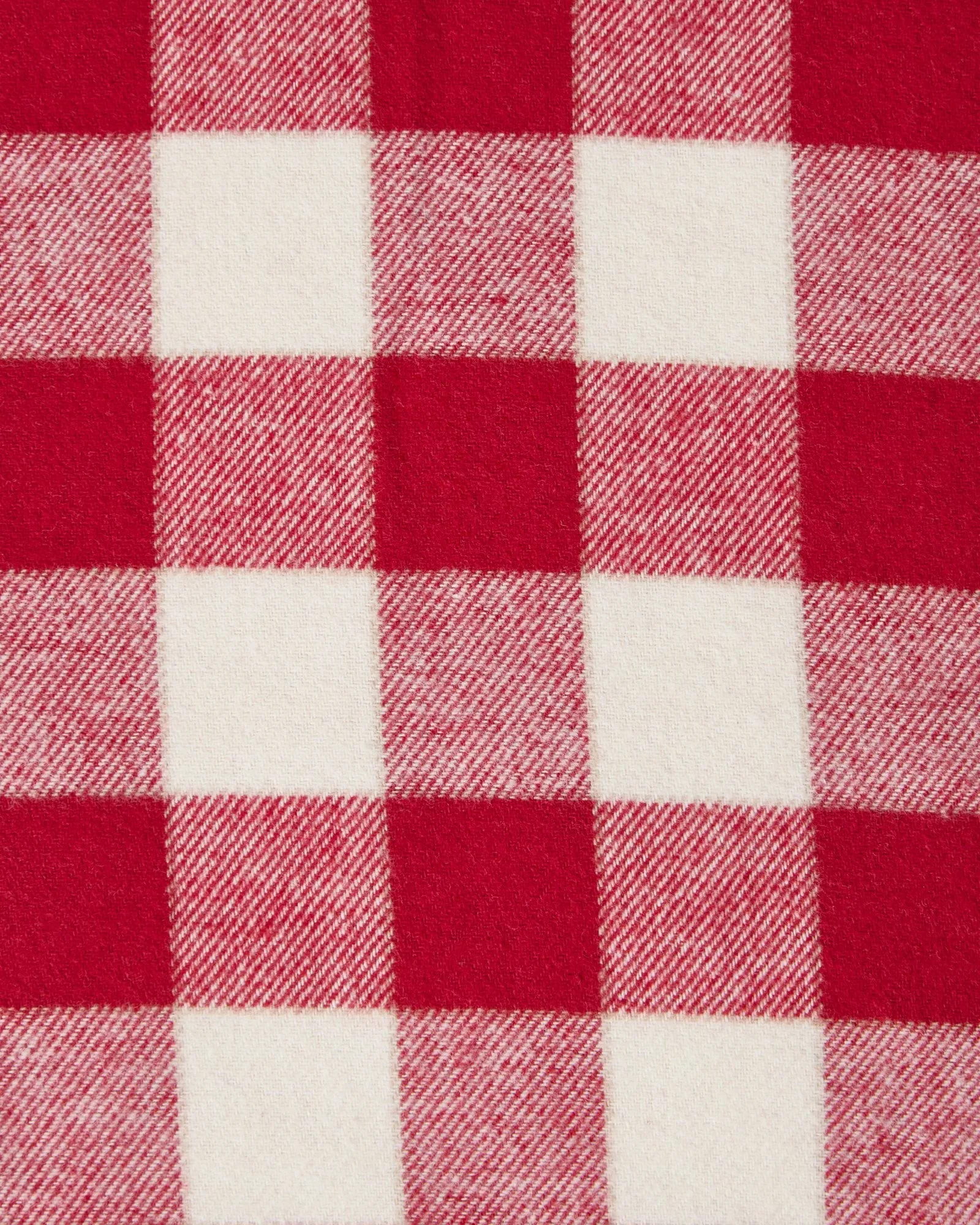 Checked Cotton Flannel kussensloop 50x90 cm, Red-light beige Lexington