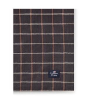 Checked Cotton Linen tafelkleed 150x250 cm - Dark gray-beige - Lexington