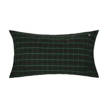 Checked cotton percale kussensloop - Green-navy, 50x90 cm - Lexington