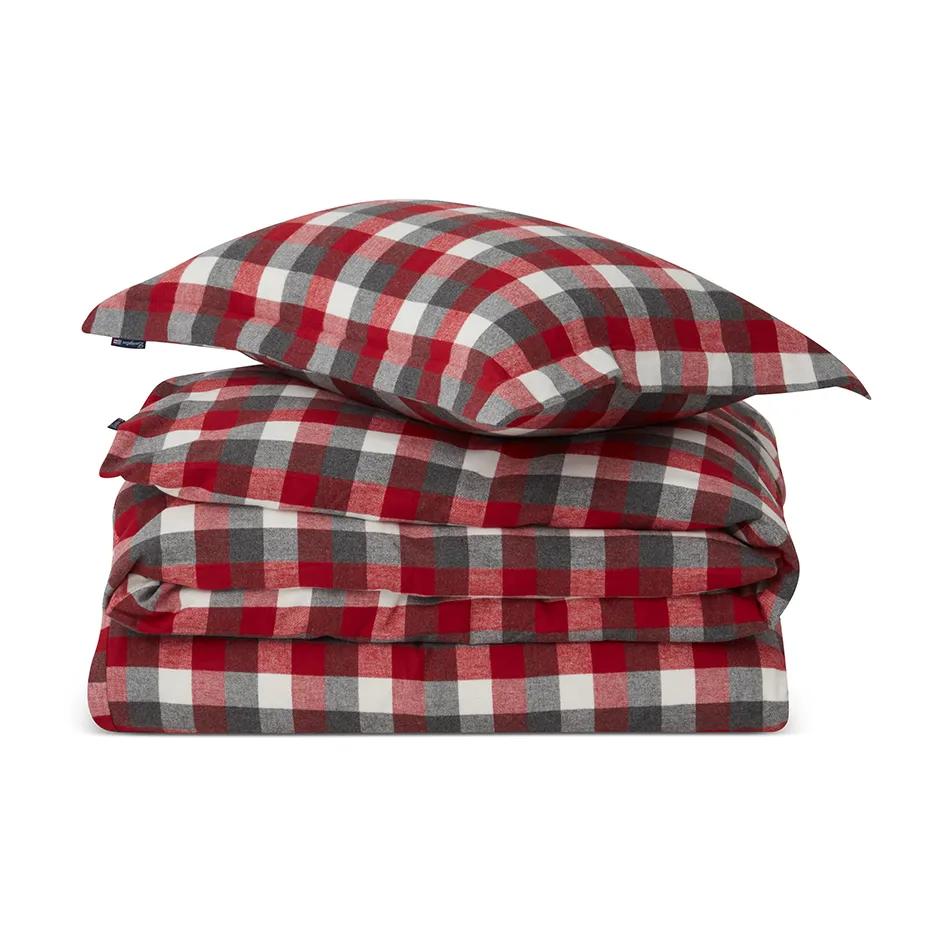 Checked Flannel beddengoedset, 2x50x60 cm, 220x220 cm Lexington