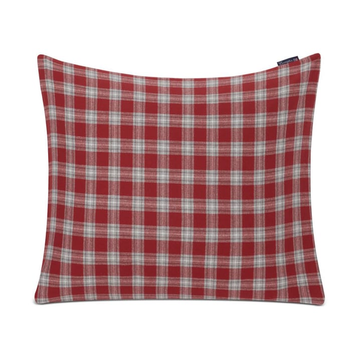 Checked Flannel kussensloop 50x60 cm - Red-gray-white - Lexington