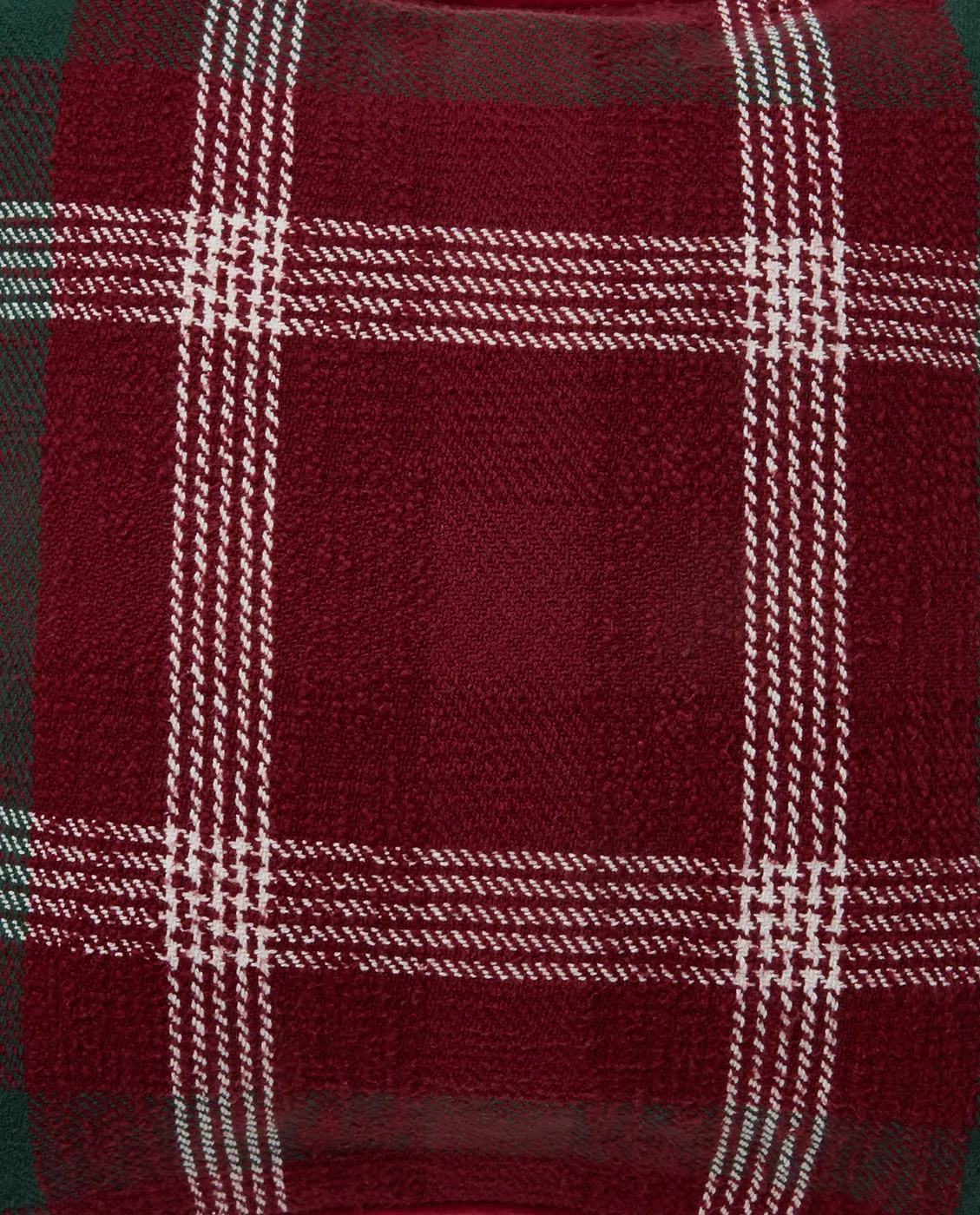 Checked gerecycled katoen kussenhoes 50x50 cm, Red-green-white Lexington