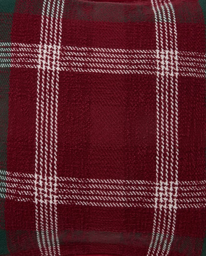 Checked gerecycled katoen kussenhoes 50x50 cm, Red-green-white Lexington