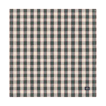 Checked Linen/Cotton stoffen servet 50x50 cm - Green-light beige-red - Lexington