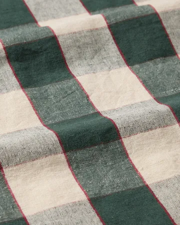 Checked linnen/katoen keukendoek 50x70 cm - Green-light beige-red - Lexington